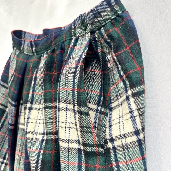 Pendleton Signature Tartan Plaid Skirt 10 100% Wool Pleated Preppy Old Money USA - Picture 3 of 7